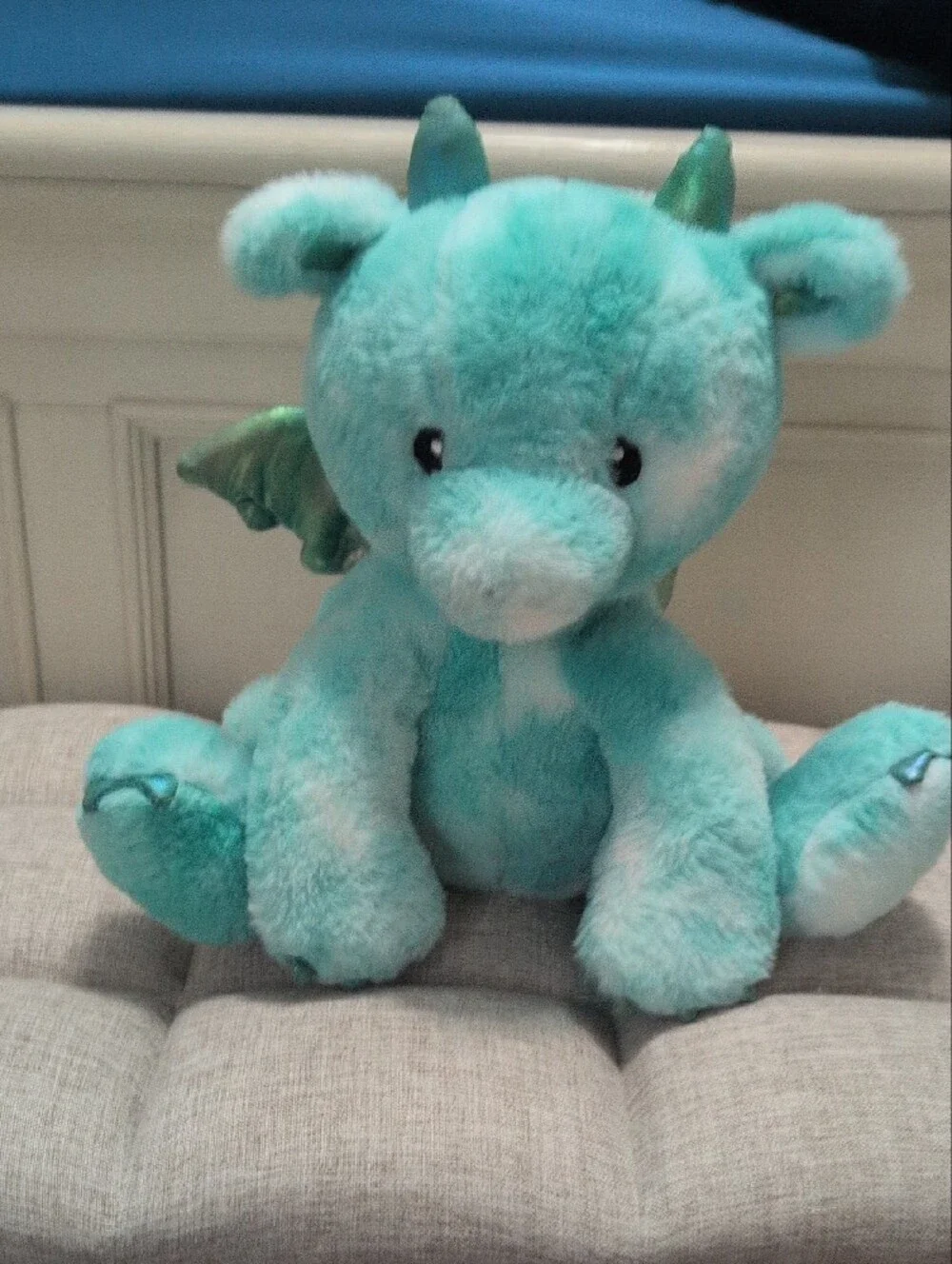 FAO Schwarz~~ Teal Light Up Dragon Stuffed Animal